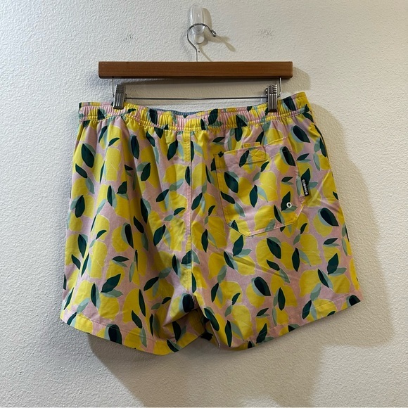 Bonobos Riviera Swim Trunks Board Shorts Painted Lemons Pockets Size Large‎ - Picture 9 of 13